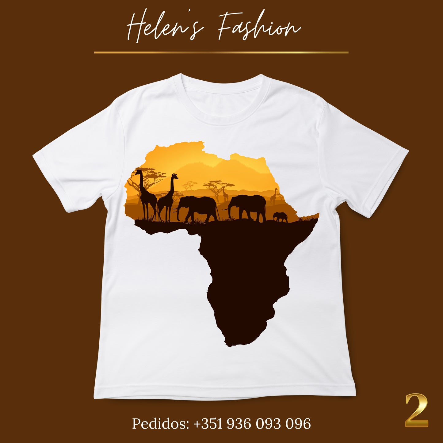 T-shirts Africa Modelo 2