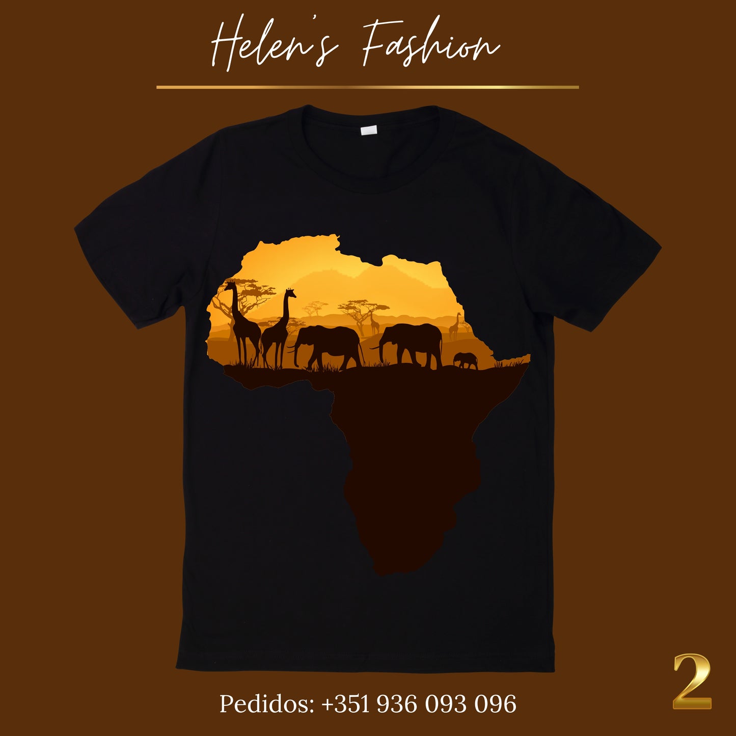 T-shirts Africa Modelo 2